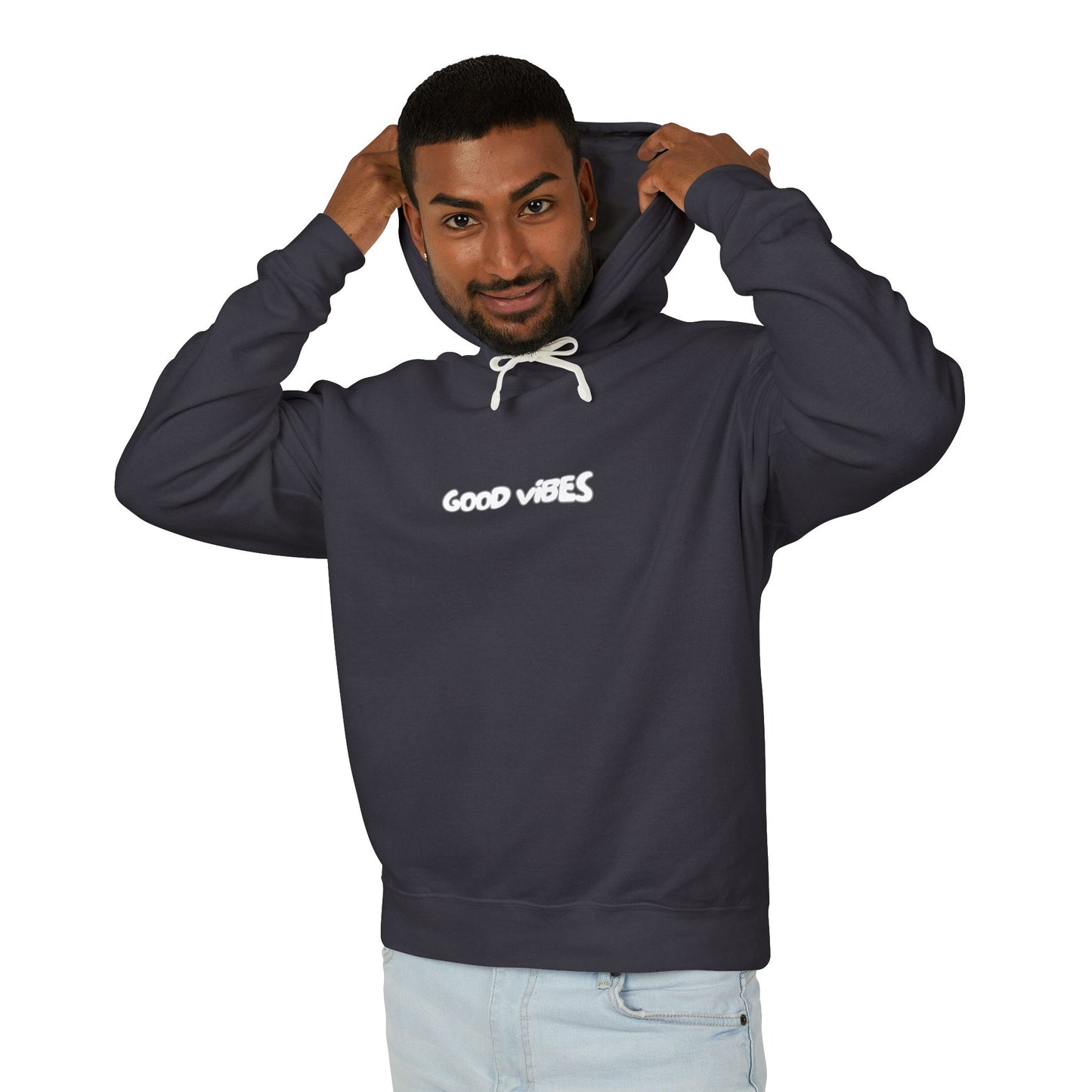Good Vibes Unisex Lightweight Hooded Sweatshirt
