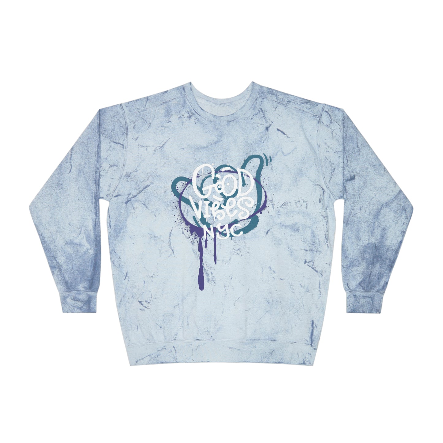 Laid-Back Lavender: 'Good Vibes' Long Sleeve Tee - Good Vibes NYC