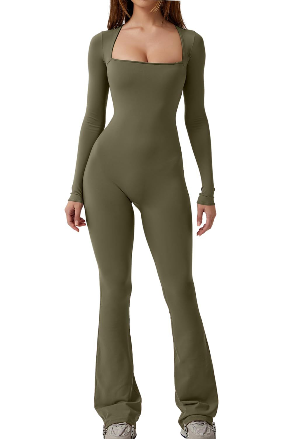 Long Sleeve Tummy Control Jumpsuit