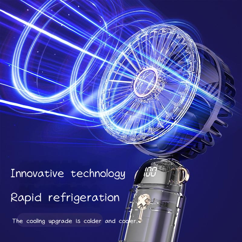 Mini Handheld Small Fan Portable Portable Silent Office Desk Student On Dormitory Charging Outdoor Hand Holding Fan Small