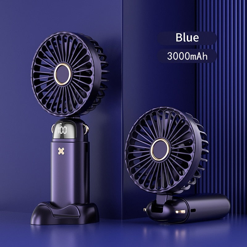 Mini Handheld Small Fan Portable Portable Silent Office Desk Student On Dormitory Charging Outdoor Hand Holding Fan Small