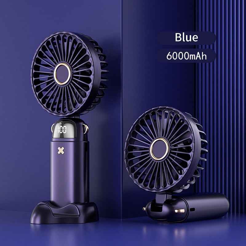 Mini Handheld Small Fan Portable Portable Silent Office Desk Student On Dormitory Charging Outdoor Hand Holding Fan Small