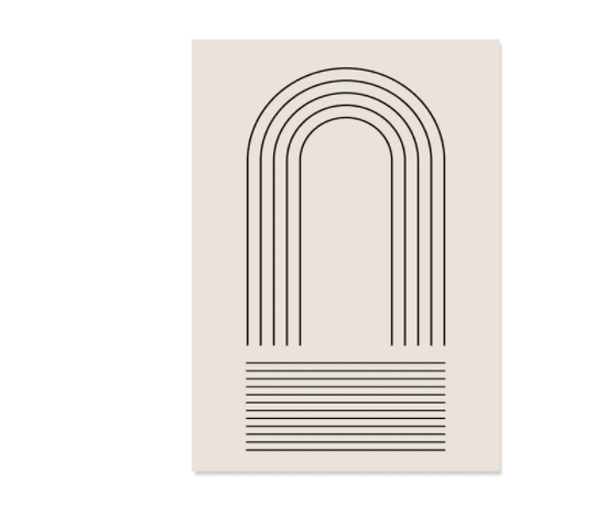 Boho Abstract Lines Canvas Home Decor