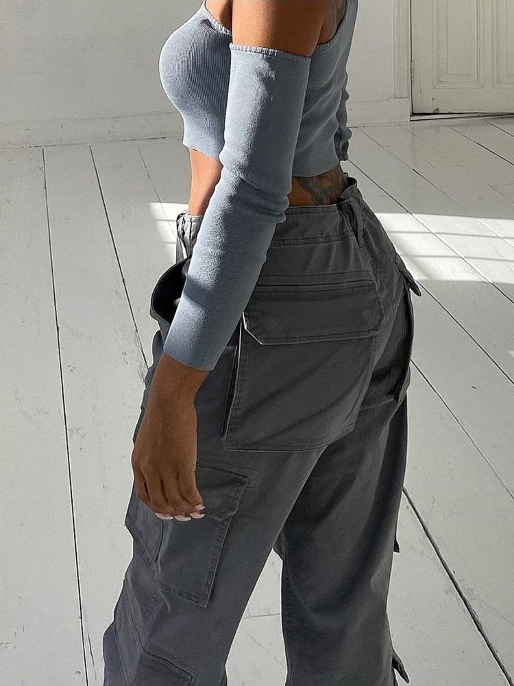 High Waist Cargo Pants