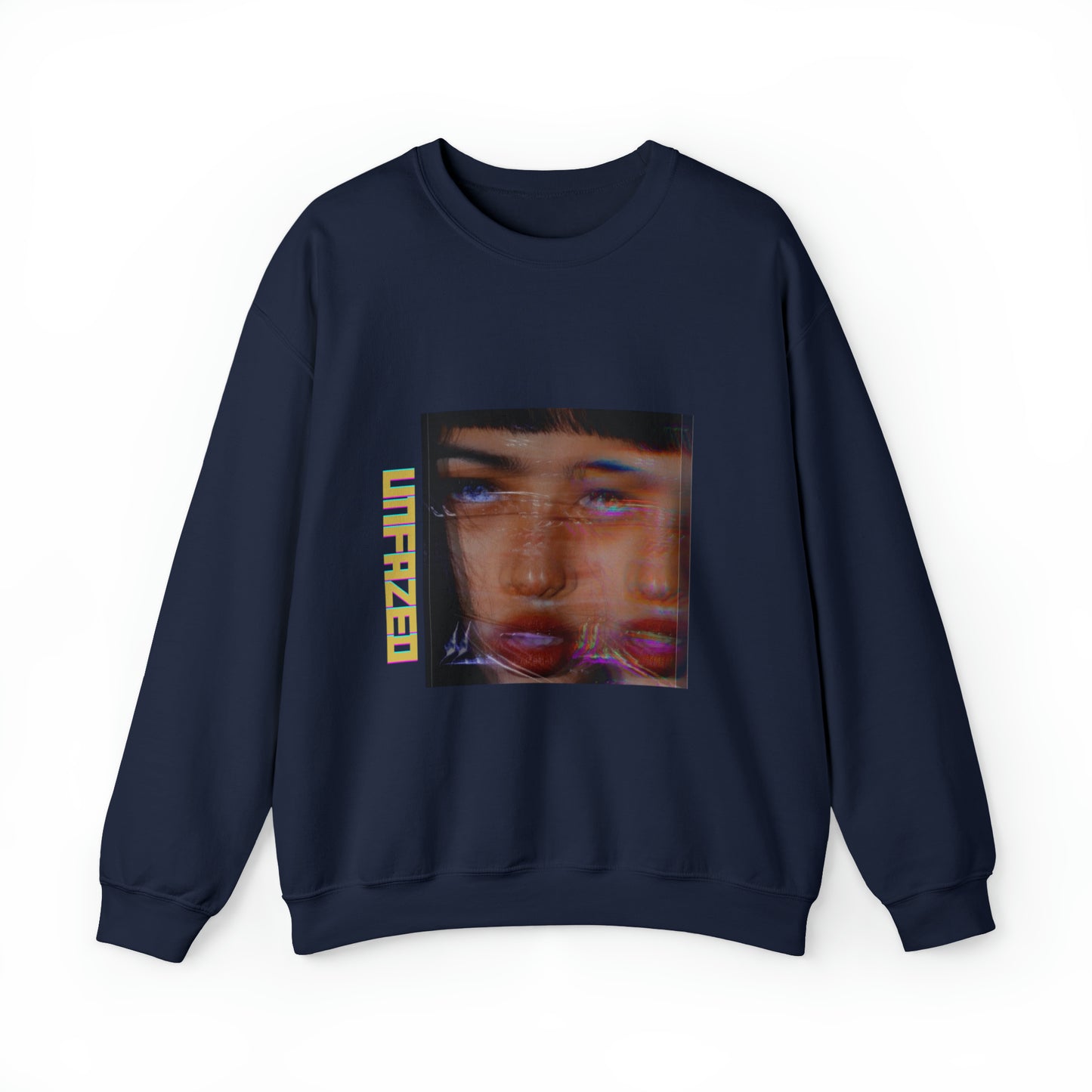 Unisex Heavy Blend™ Unfazed' Holographic Portrait Sweatshirt