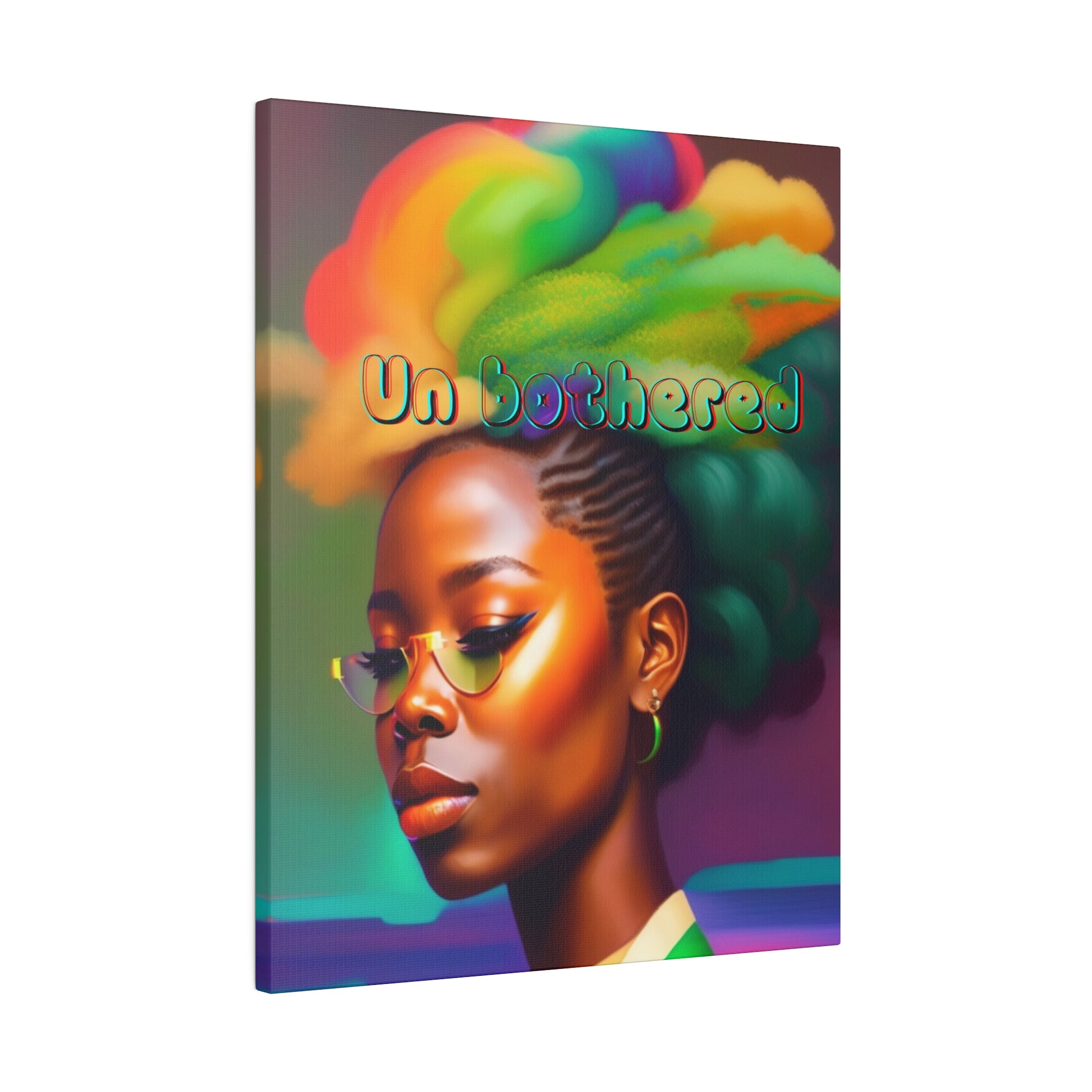 Unbothered Black Girl magic Matte Canvas, Stretched