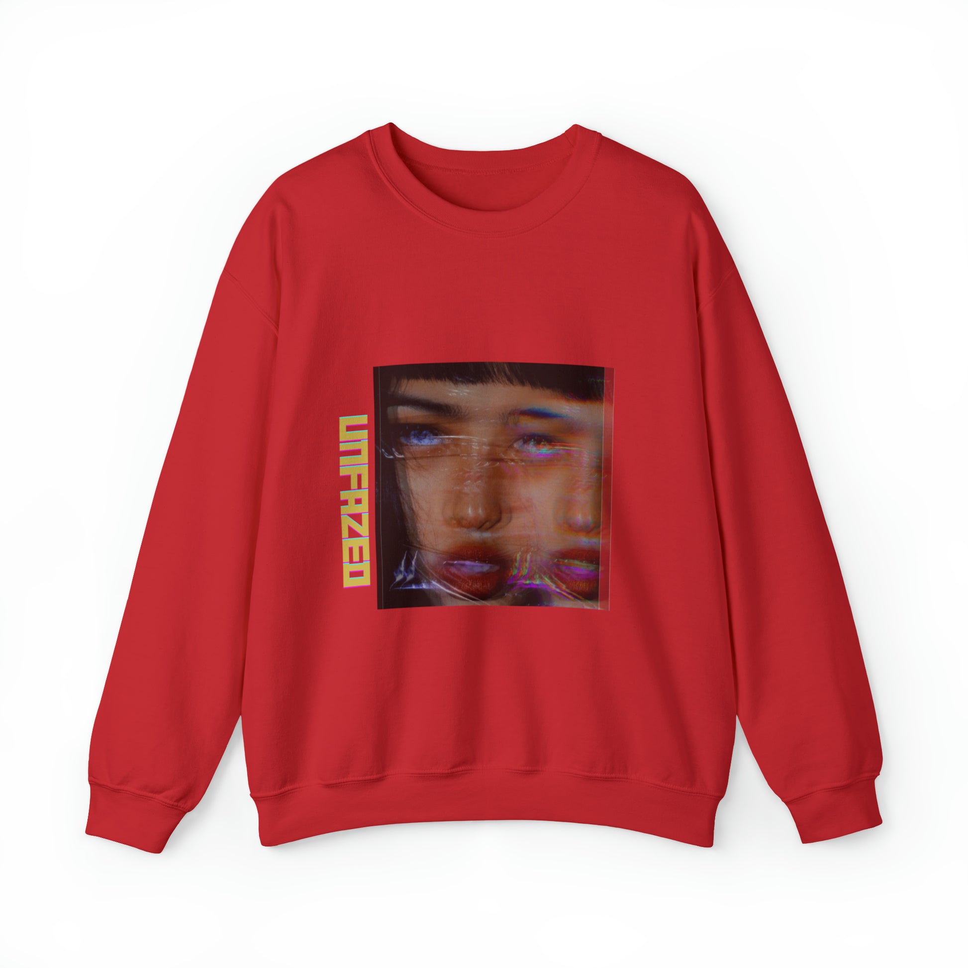 Unisex Heavy Blend™ Unfazed' Holographic Portrait Sweatshirt