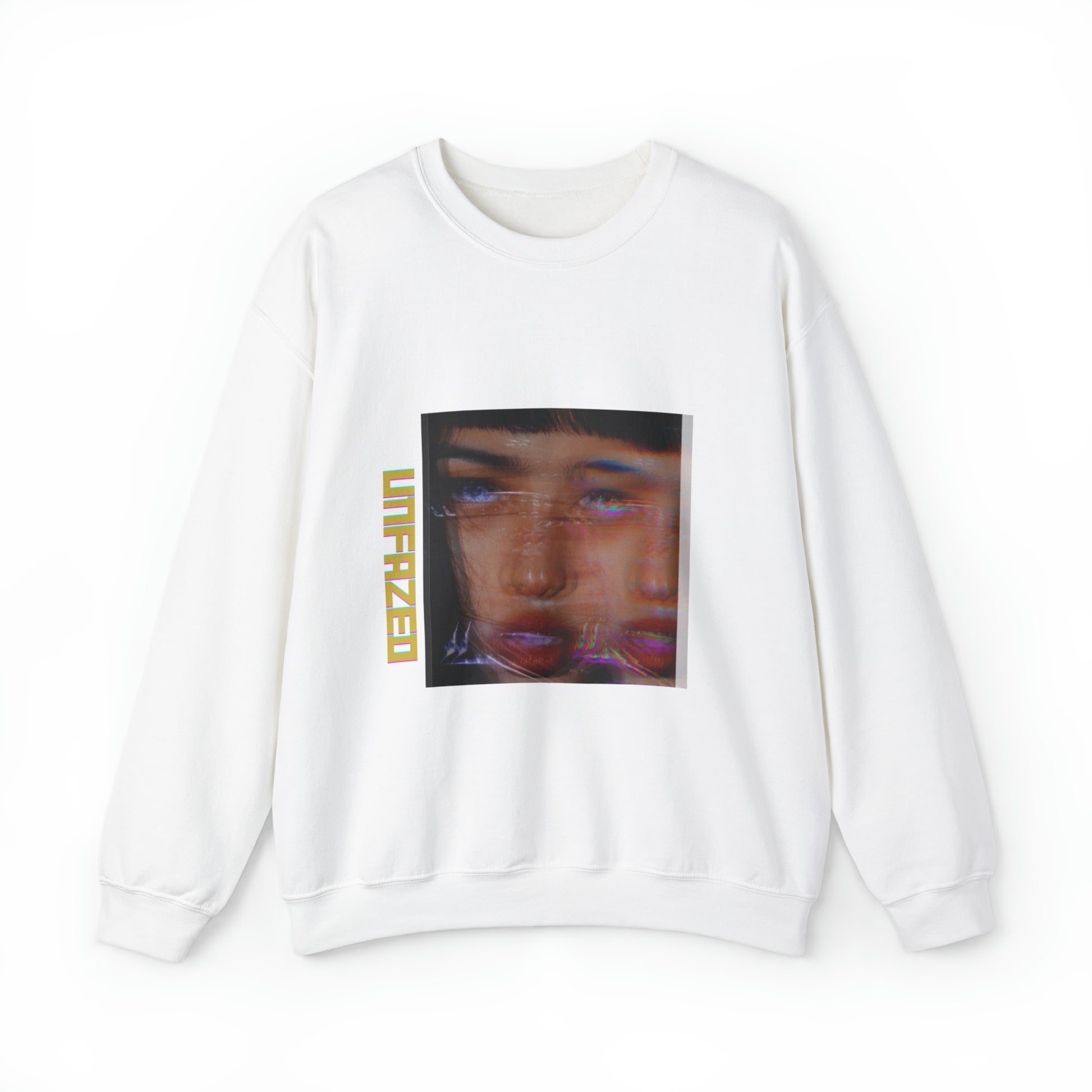 Unisex Heavy Blend™ Unfazed' Holographic Portrait Sweatshirt