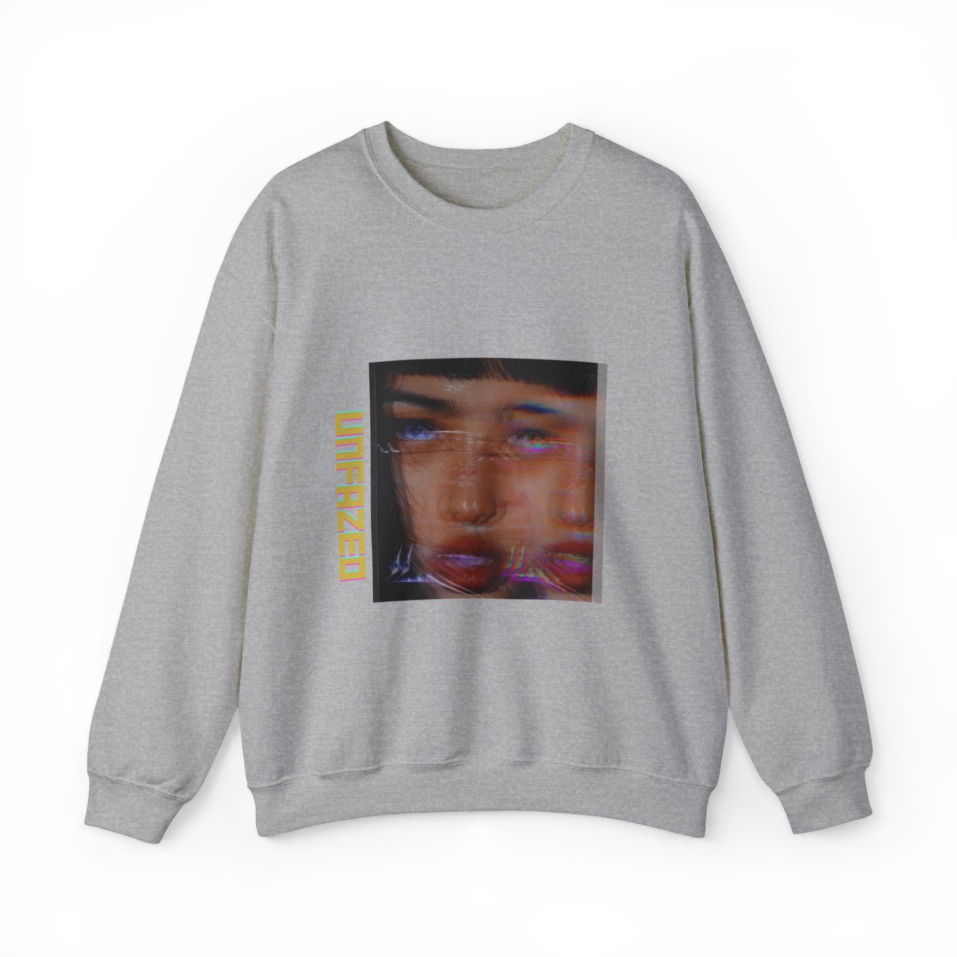 Unisex Heavy Blend™ Unfazed' Holographic Portrait Sweatshirt