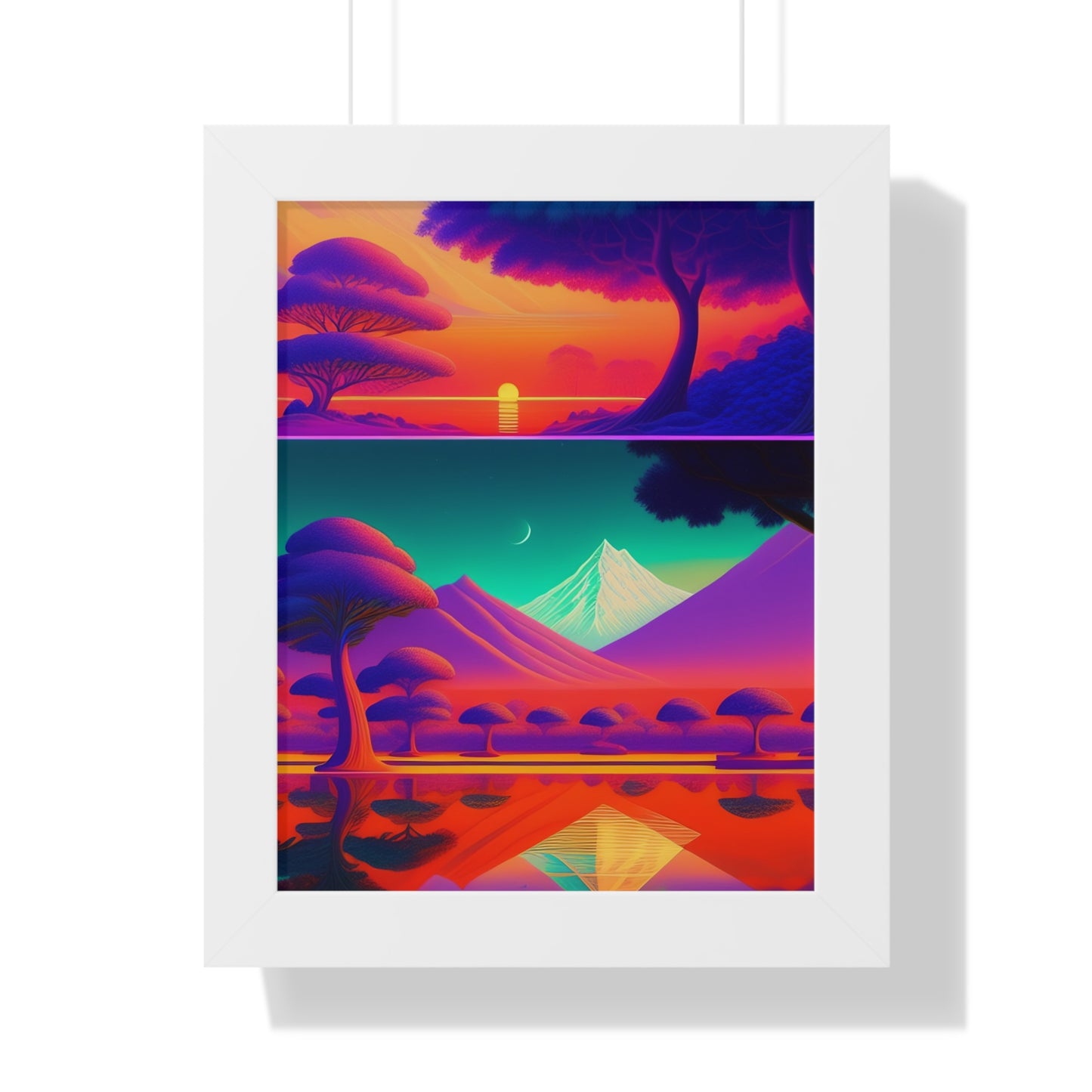 Winter deserts Framed Vertical Poster