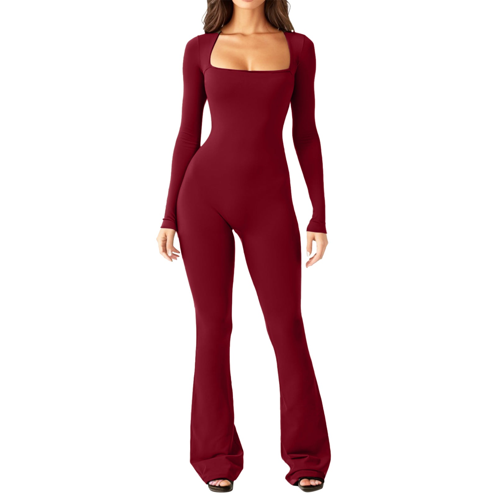 Long Sleeve Tummy Control Jumpsuit