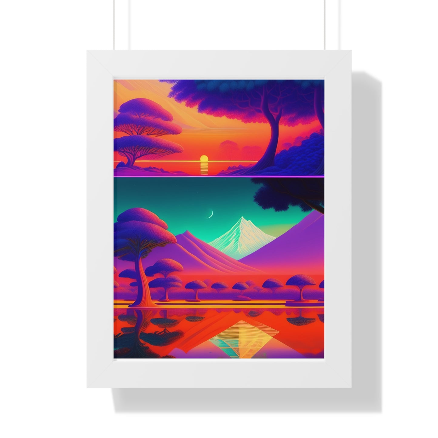 Winter deserts Framed Vertical Poster