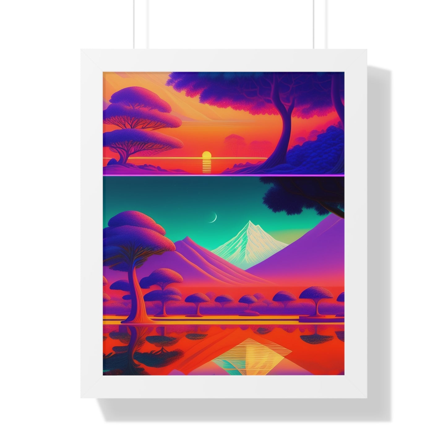 Winter deserts Framed Vertical Poster