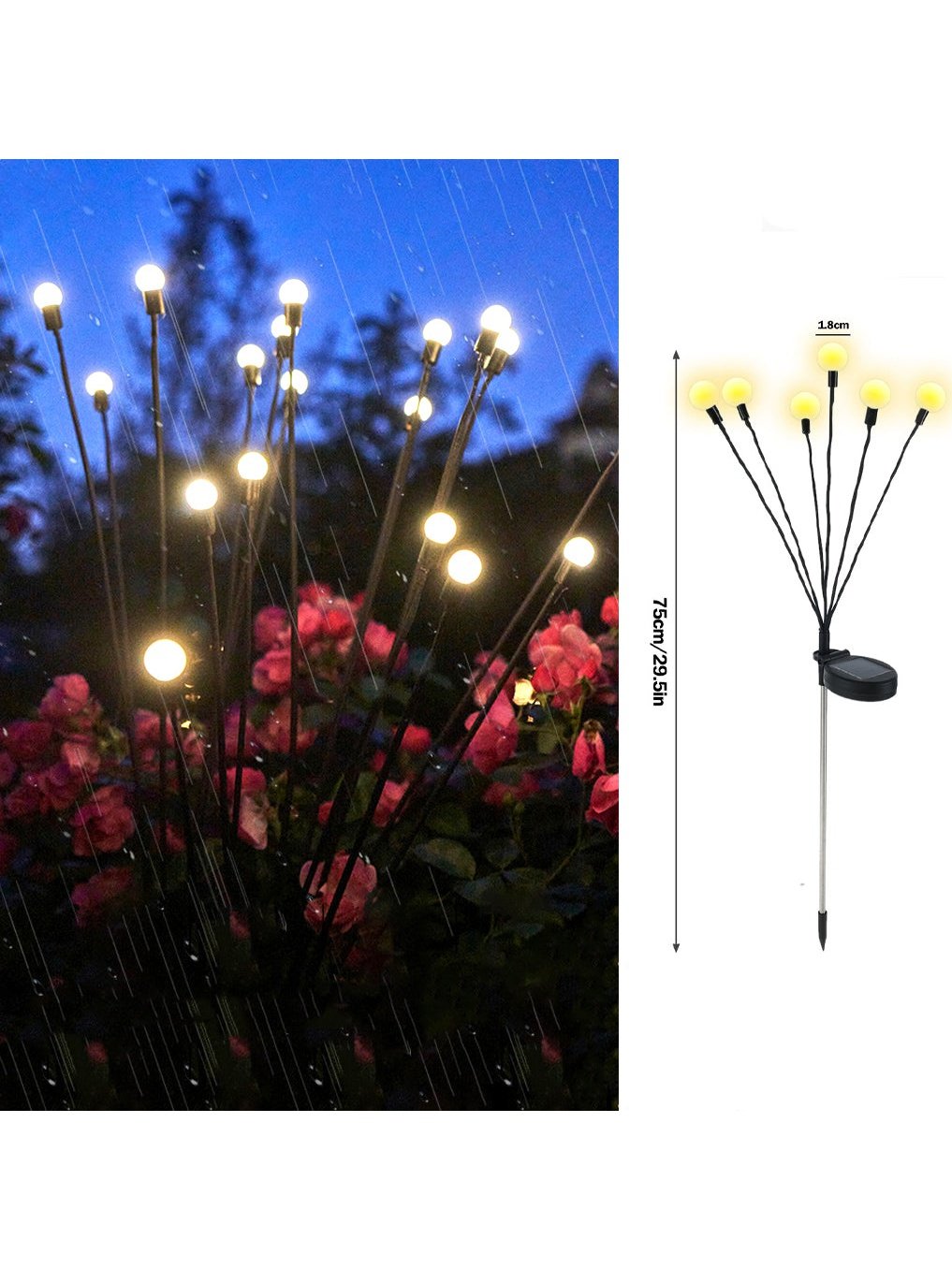 Simulation Firefly Solar Light Outdoor Garden Decoration Lawn Landscape Lamp Xmas Decor Solar LED Lights Outdoor Garden Lights