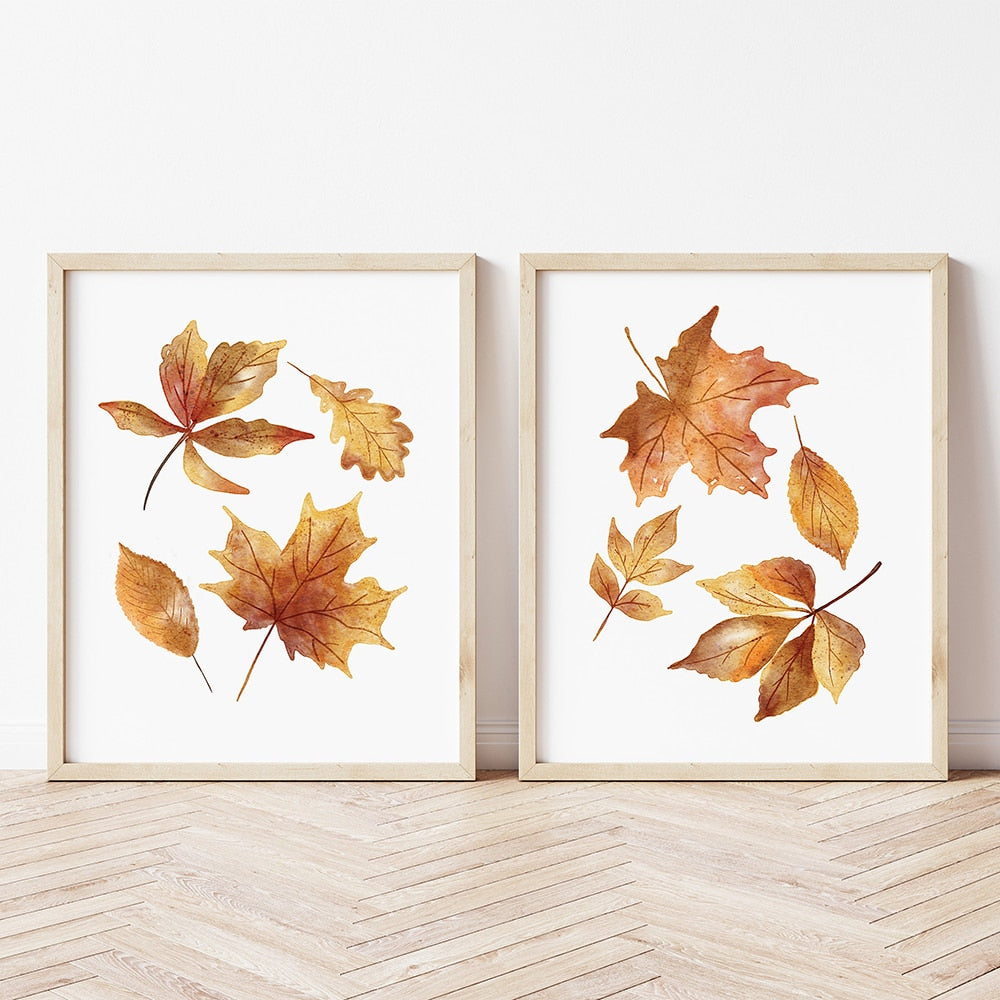Fall Autumn Canvas Painting Hello Pumpkin Quote/Wall Pictures for Home Decor