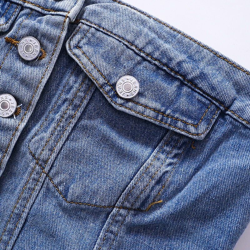 CUTENOVA Solid Denim Pocket Design Button Vest Women Casual Bare Midriff Wrapped Chest Sleeveless Crop Tops Streetwear Tanks