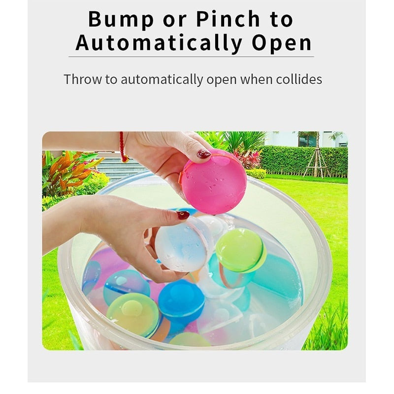Reusable Water Bomb Splash Balls: Fun Water Balloons for Pool Play and Beach Games - Perfect Pool Party Favors for Kids Water Fight Games