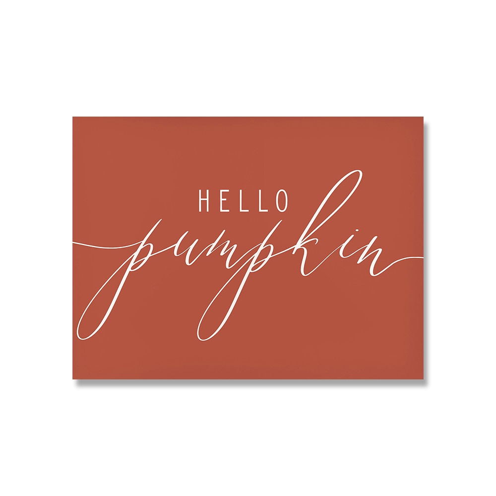 Fall Autumn Canvas Painting Hello Pumpkin Quote/Wall Pictures for Home Decor