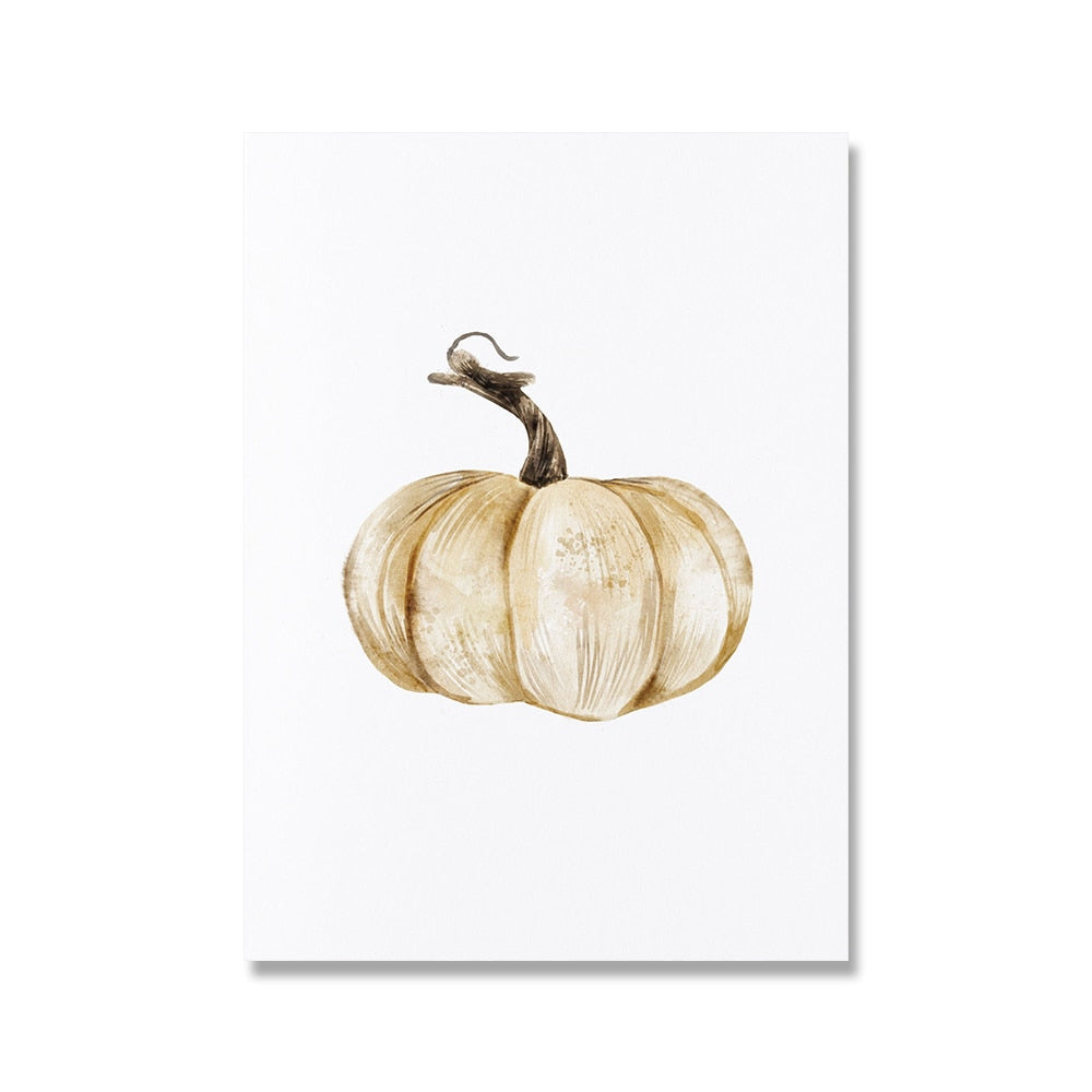 Fall Autumn Canvas Painting Hello Pumpkin Quote/Wall Pictures for Home Decor