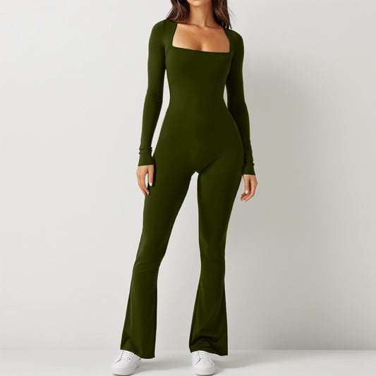 Long Sleeve Tummy Control Jumpsuit