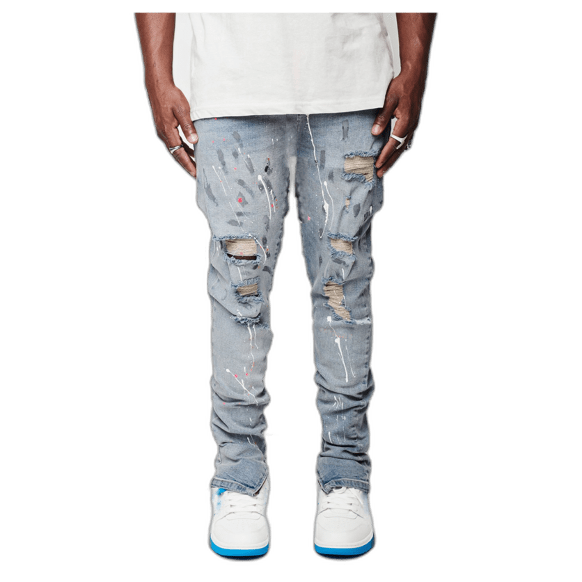 Streetwear ripped denim pants