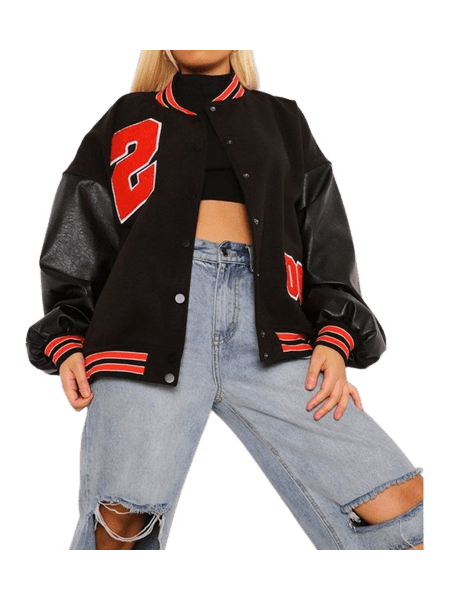 Oversized Baseball Vibe Bomber Jacket