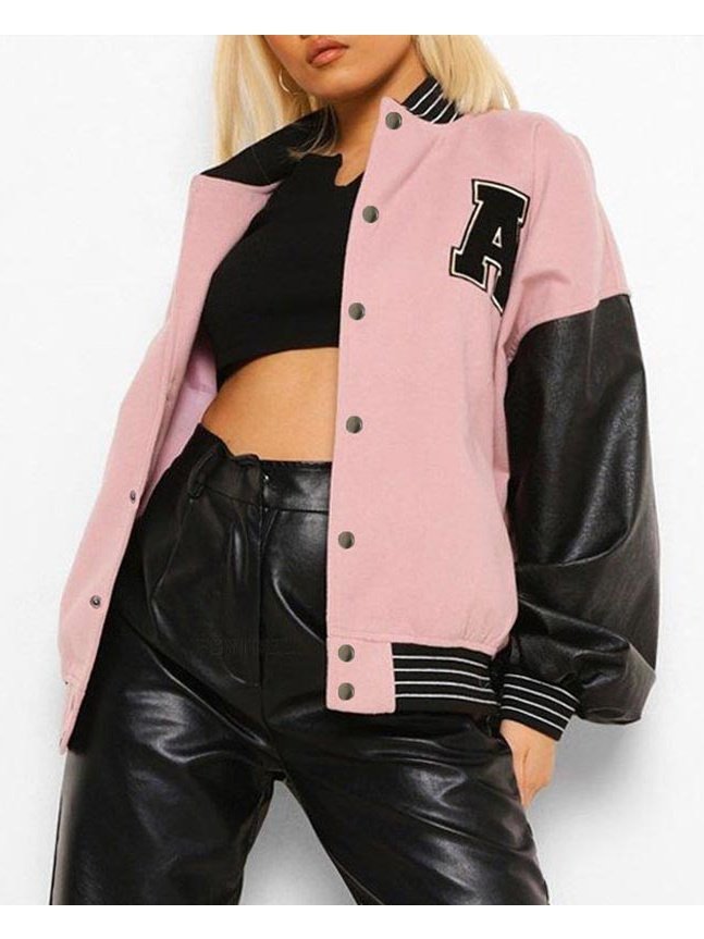 Oversized Baseball Vibe Bomber Jacket