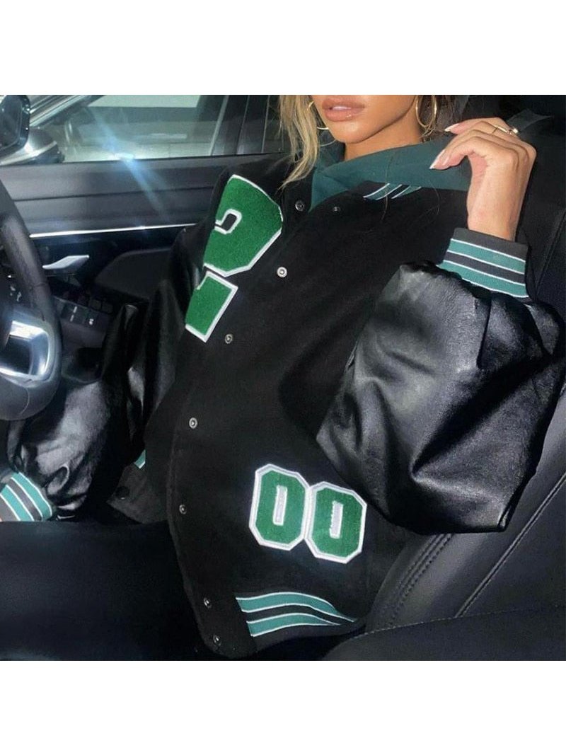 Oversized Baseball Vibe Bomber Jacket