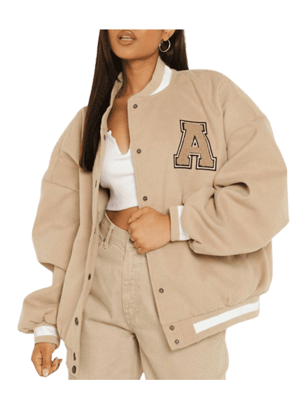 Oversized Baseball Vibe Bomber Jacket