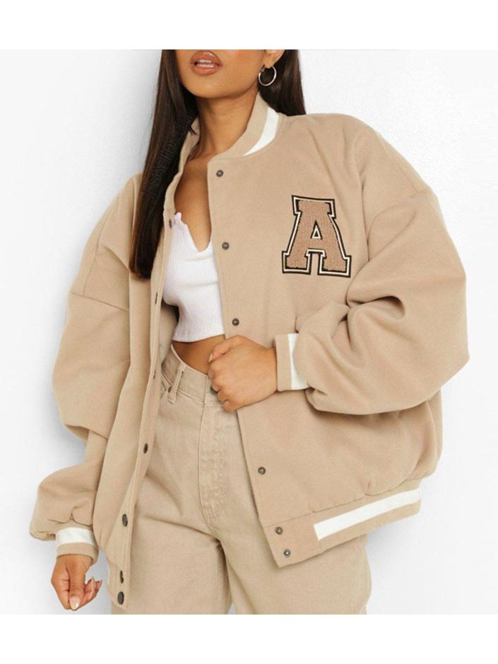 Oversized Baseball Vibe Bomber Jacket