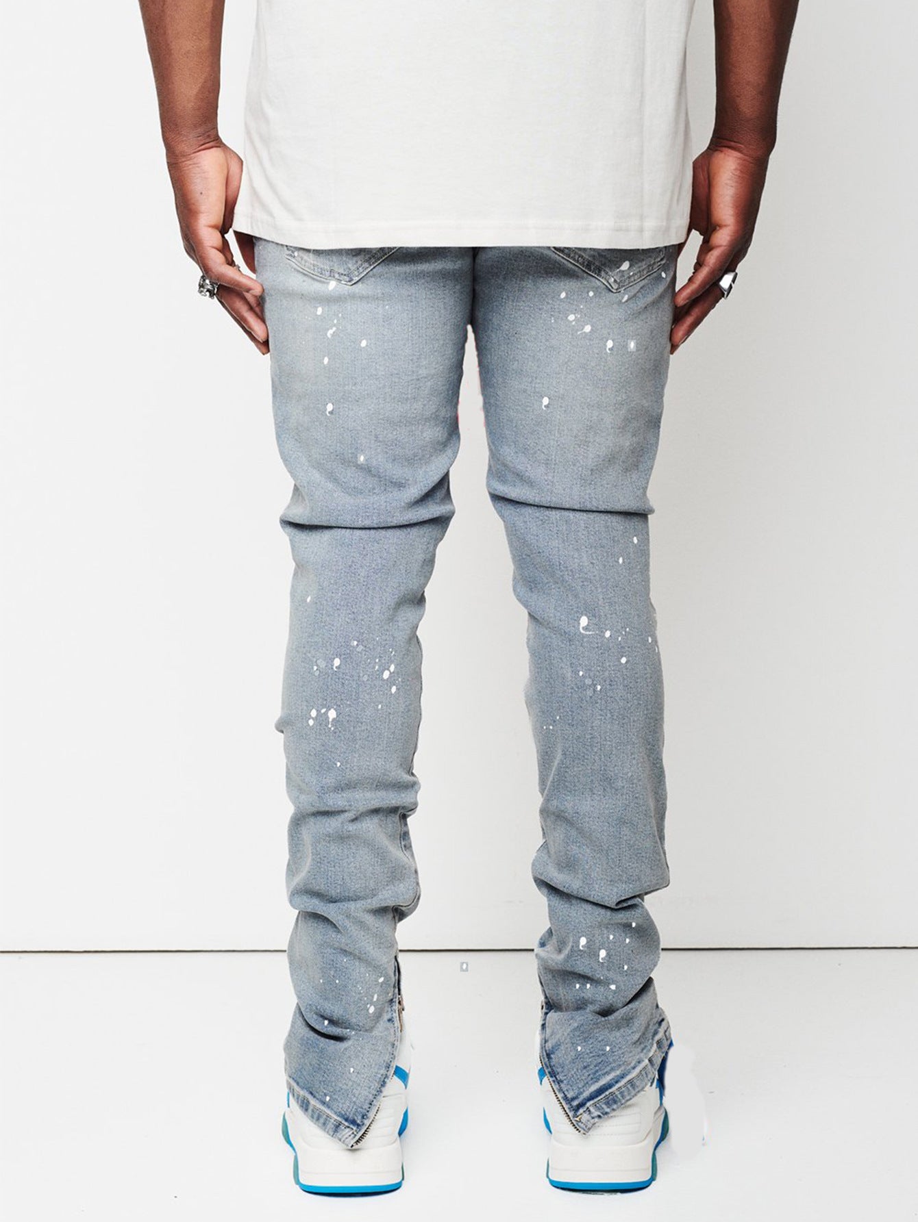 Streetwear ripped denim pants