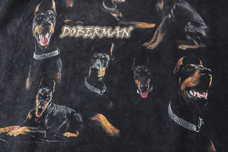 Vintage Doberman Dog Print T-Shirt