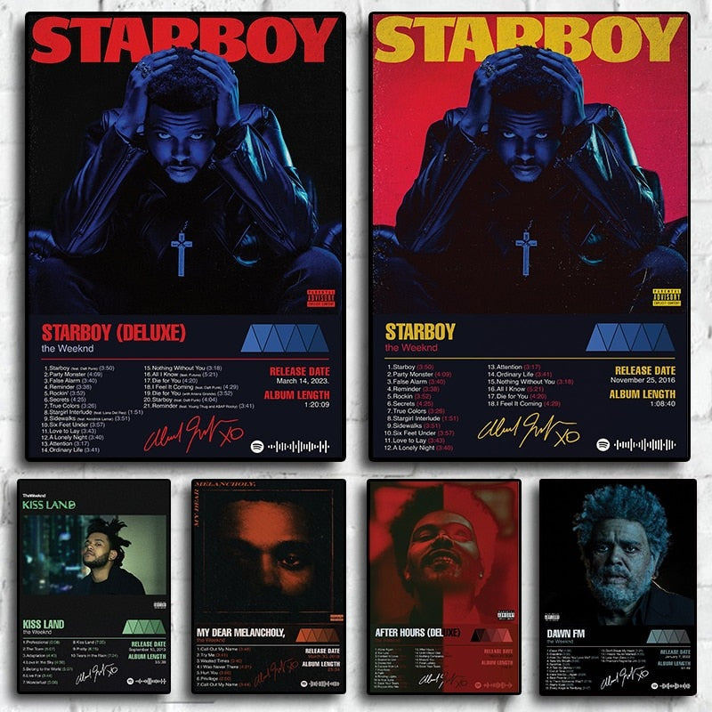 The Weeknd Starboy Poster Hip Hop Posters