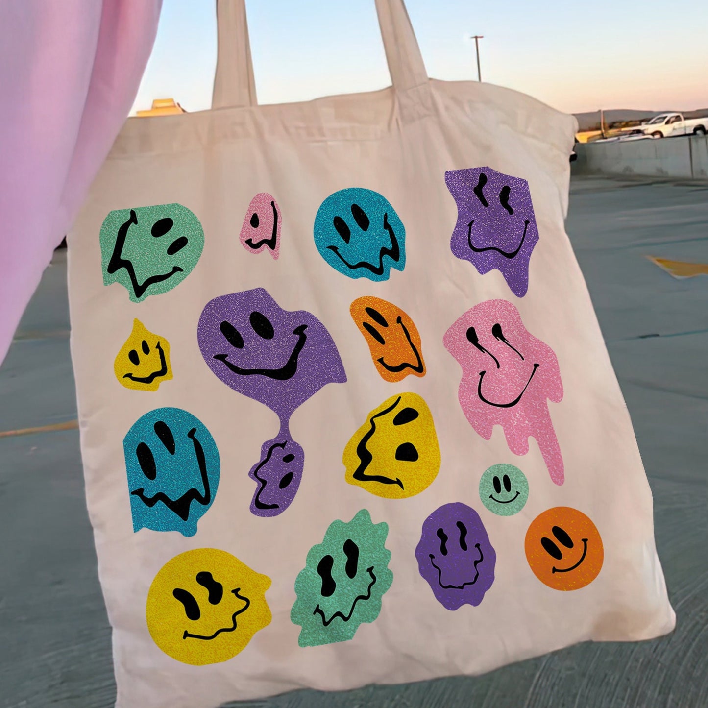 Aesthetic Canvas Shopper Tote bag – Good Vibes NYC