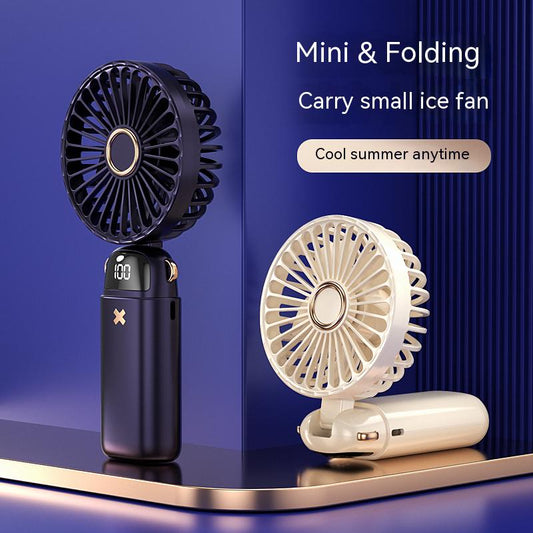 Mini Handheld Small Fan Portable Portable Silent Office Desk Student On Dormitory Charging Outdoor Hand Holding Fan Small