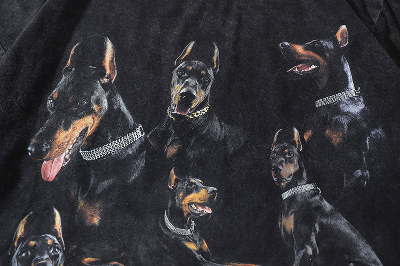 Vintage Doberman Dog Print T-Shirt